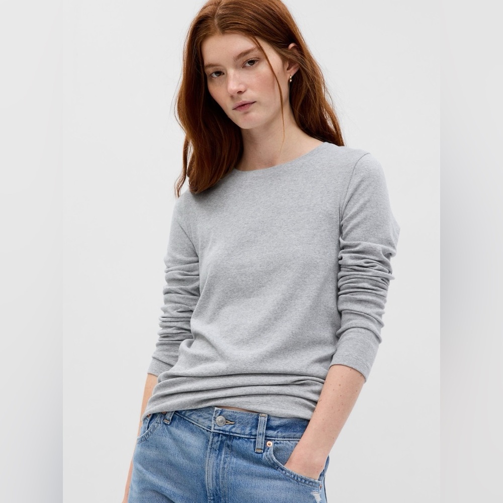 GAP Long Sleeve Cotton Crewneck
